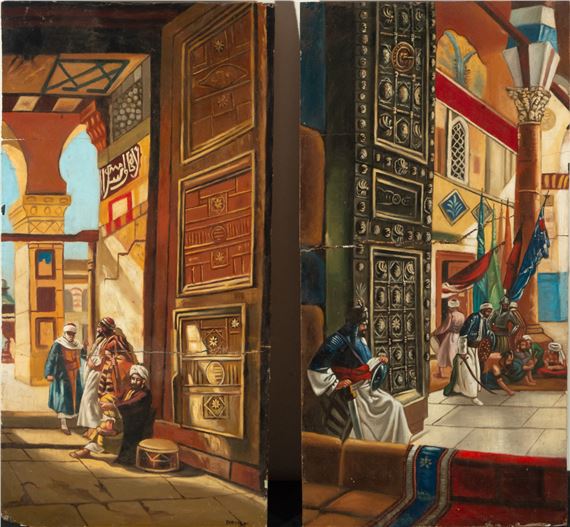 Mariano Bertuchi | Pair of Orientalist scenes from the Souk and ...