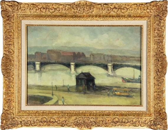 Maurice Louvrier | The Boieldieu Bridge in Rouen | MutualArt