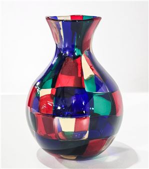 Murano Pezzato glass vase - Fulvio Bianconi