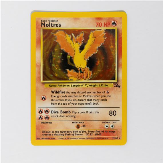 1999 moltres pokemon card 1999 Nintendo Pokemon Fossil Moltres 1St Edition