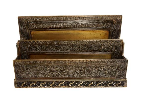 Tiffany Studios | Tiffany Studios New York Gilt Bronze Letter Rack ...