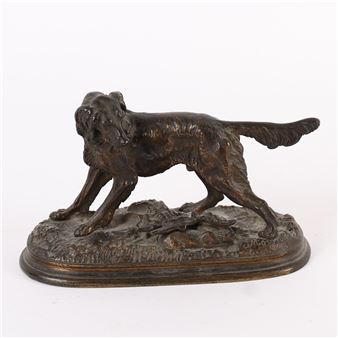 LE SETTER REGARDANT LE LIEVRE - Jules Moigniez