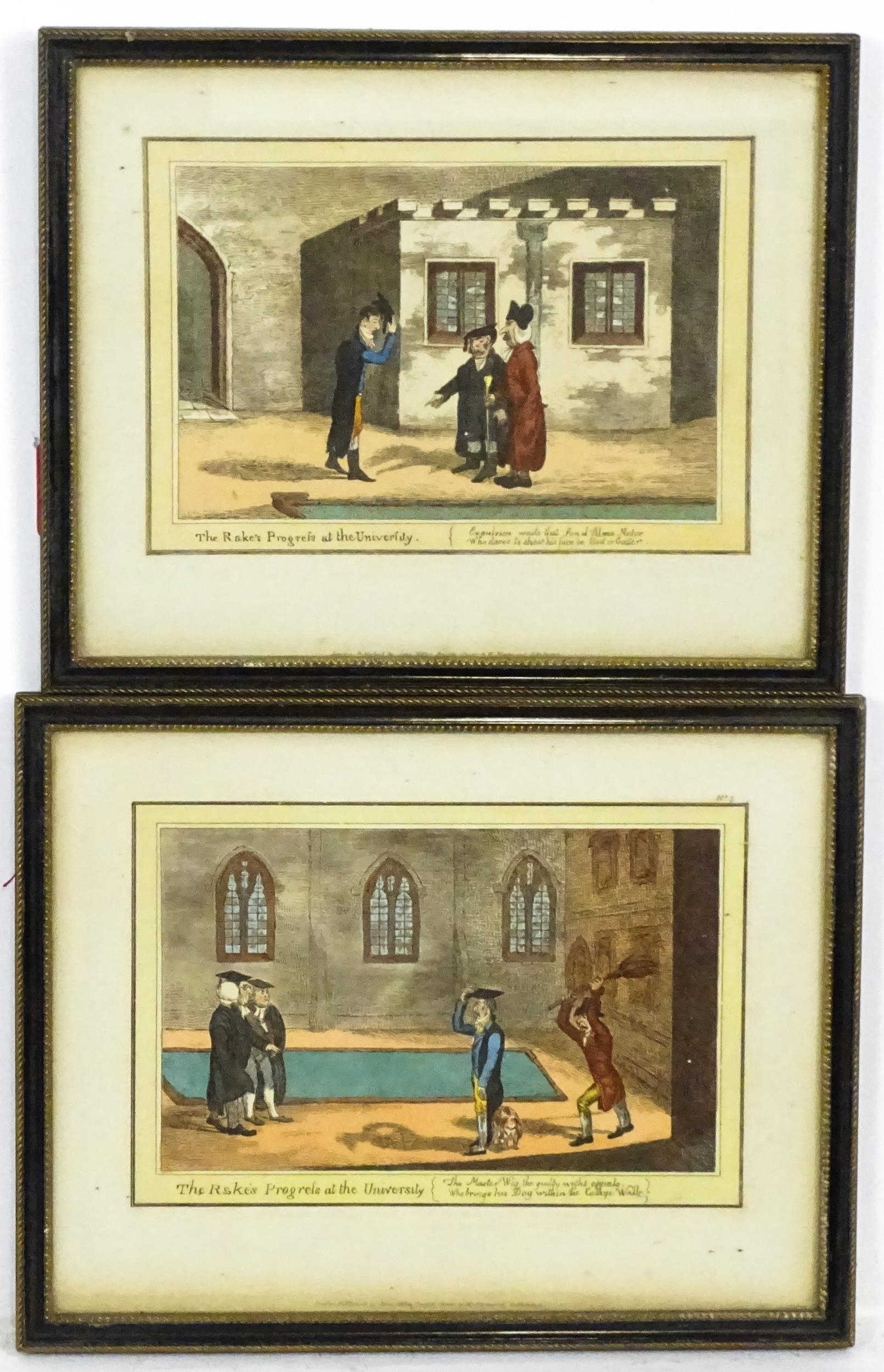 James Gillray | The Rake's Progress at the University, No. 3 & 4 ...