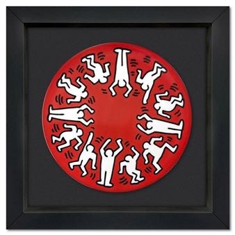 White on Red - Keith Haring