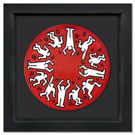 White on Red - Keith Haring