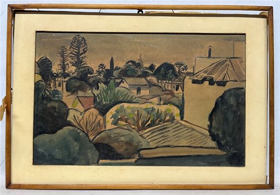 Denry Torres | Paisaje con casas | MutualArt