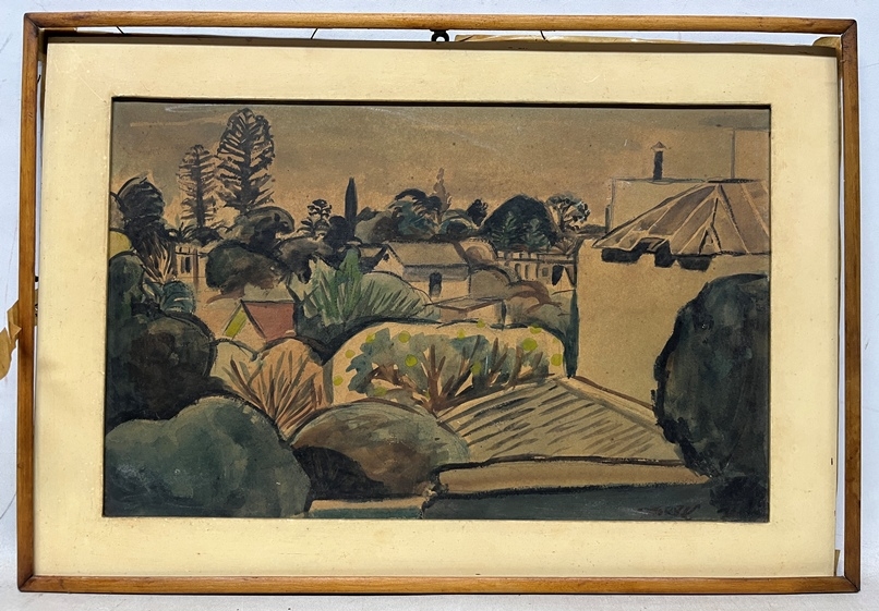 Denry Torres | Paisaje con casas | MutualArt