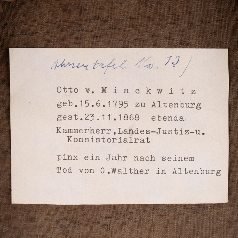 C. Walther | Adelsporträt des Otto von Minckwitz (1869) | MutualArt