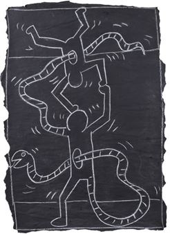 Rare Subway Drawing - Keith Haring