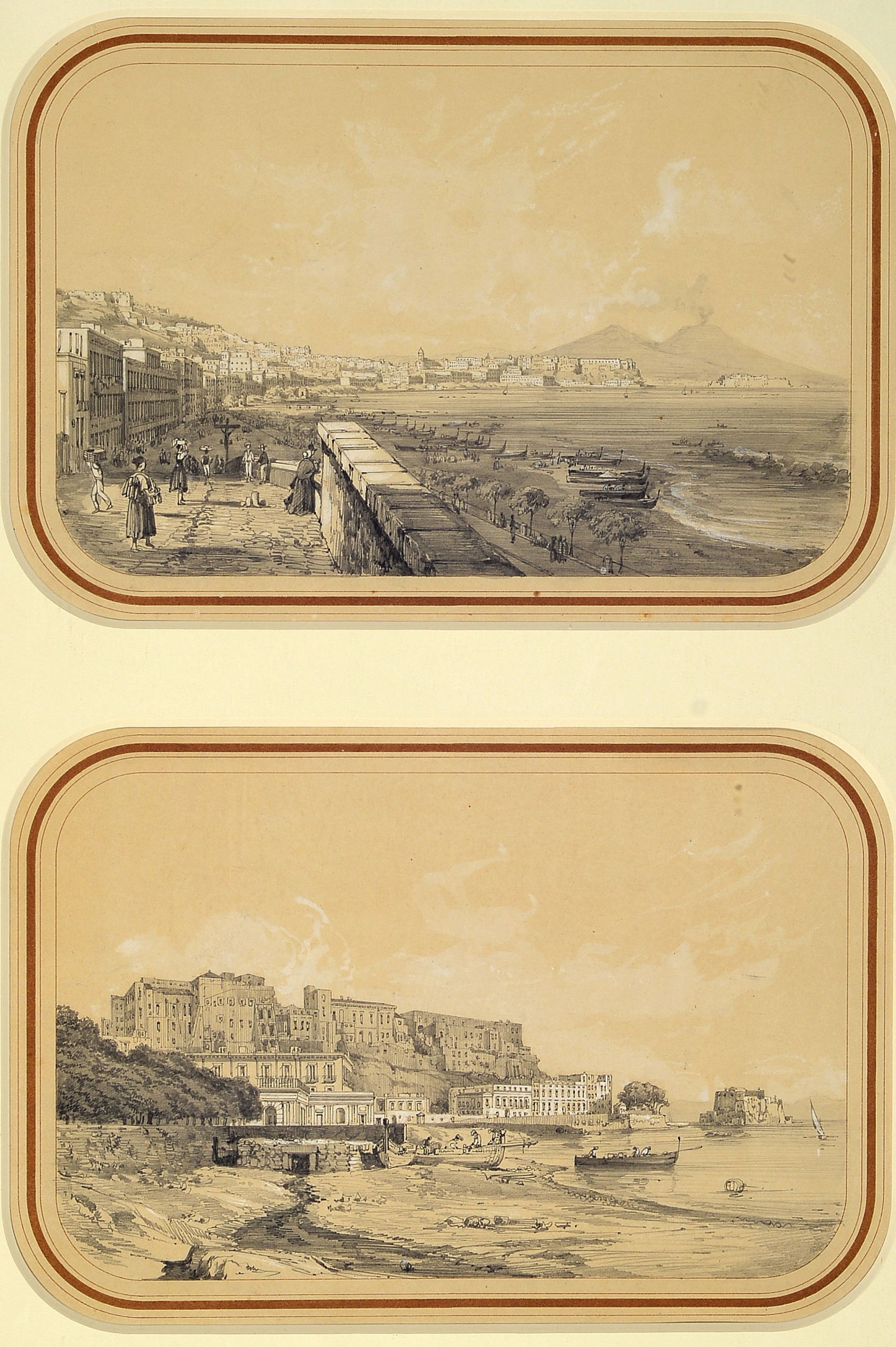 M. Mauton | Naples 1857, The Chiatamone in Naples 1856 (1856 - 1857 ...