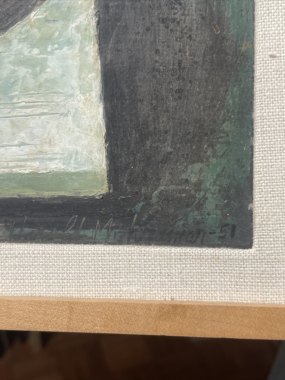 Harold Kramer | Mid Century Abstract Painting Cubist LISTED Antique ...