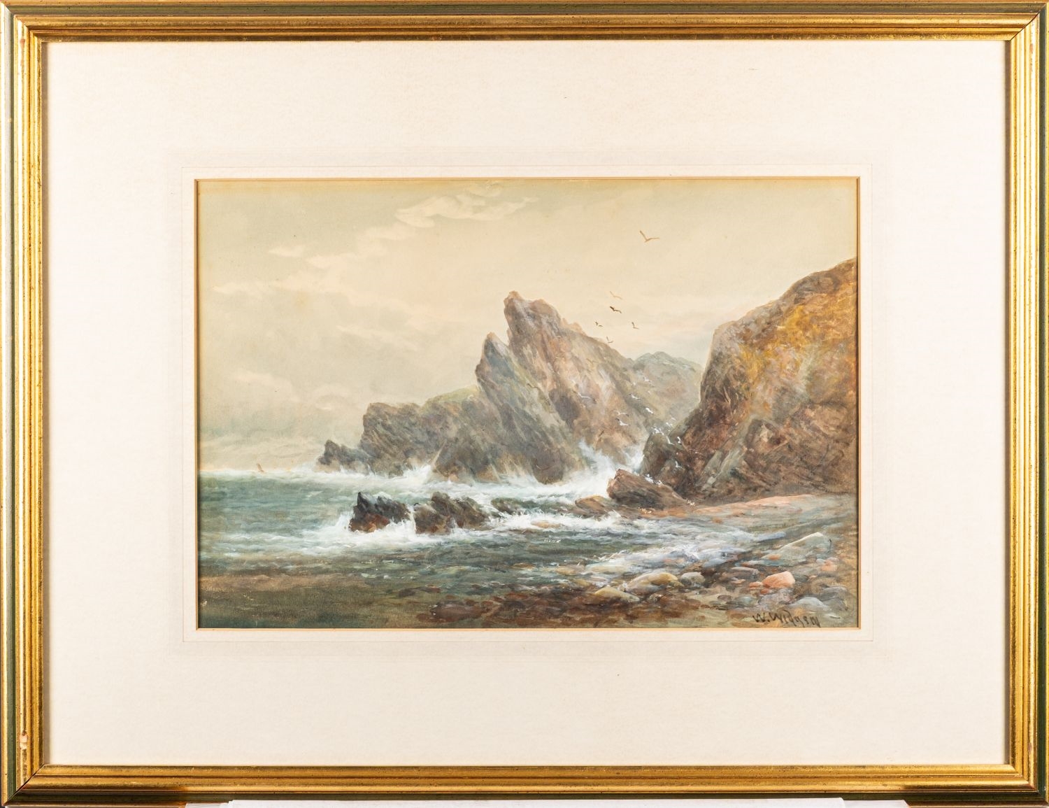 William Widgery | A rocky coastline | MutualArt