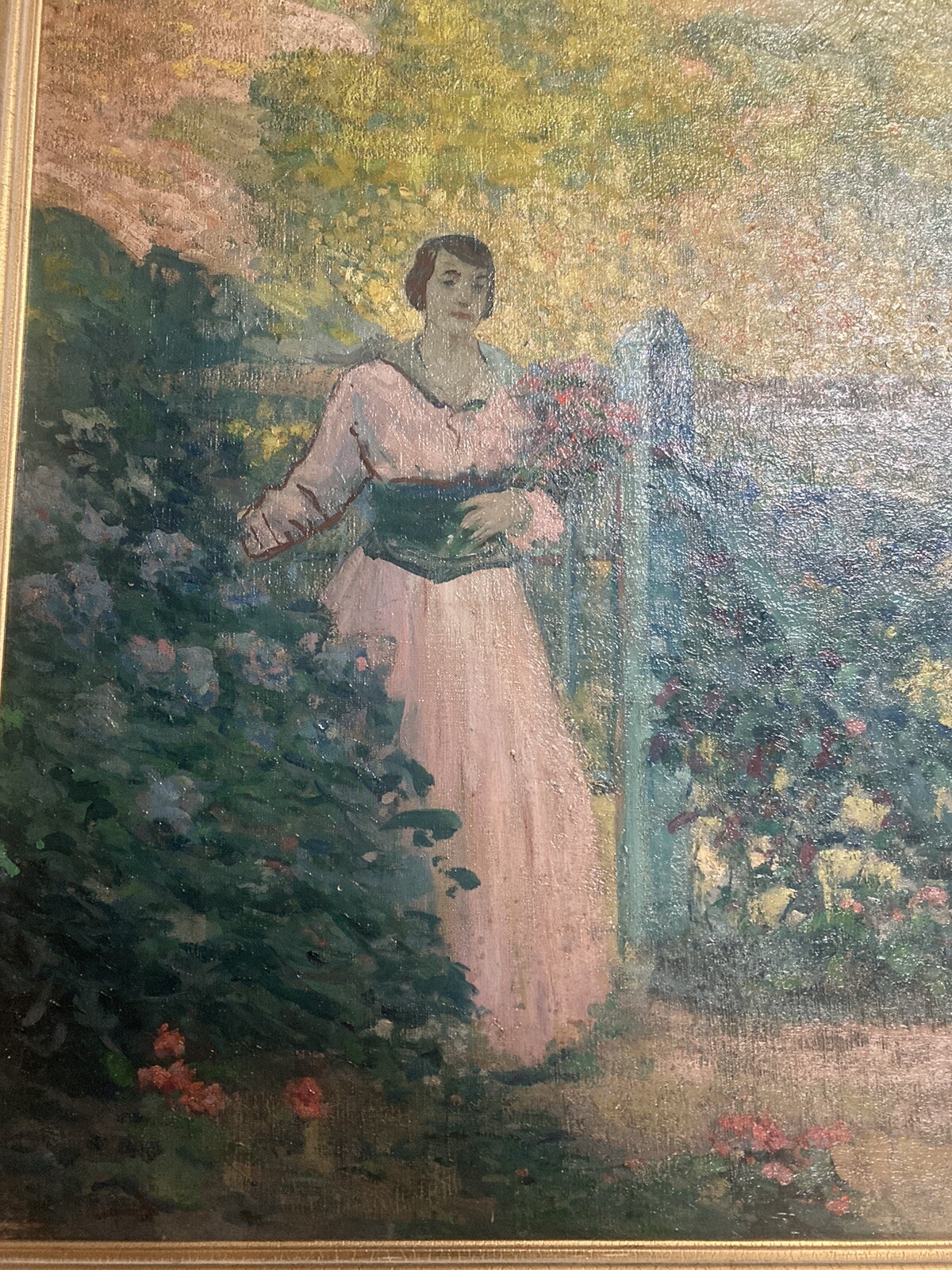 Thomas Raphael Congdon | Woman Gathering Flowers | MutualArt