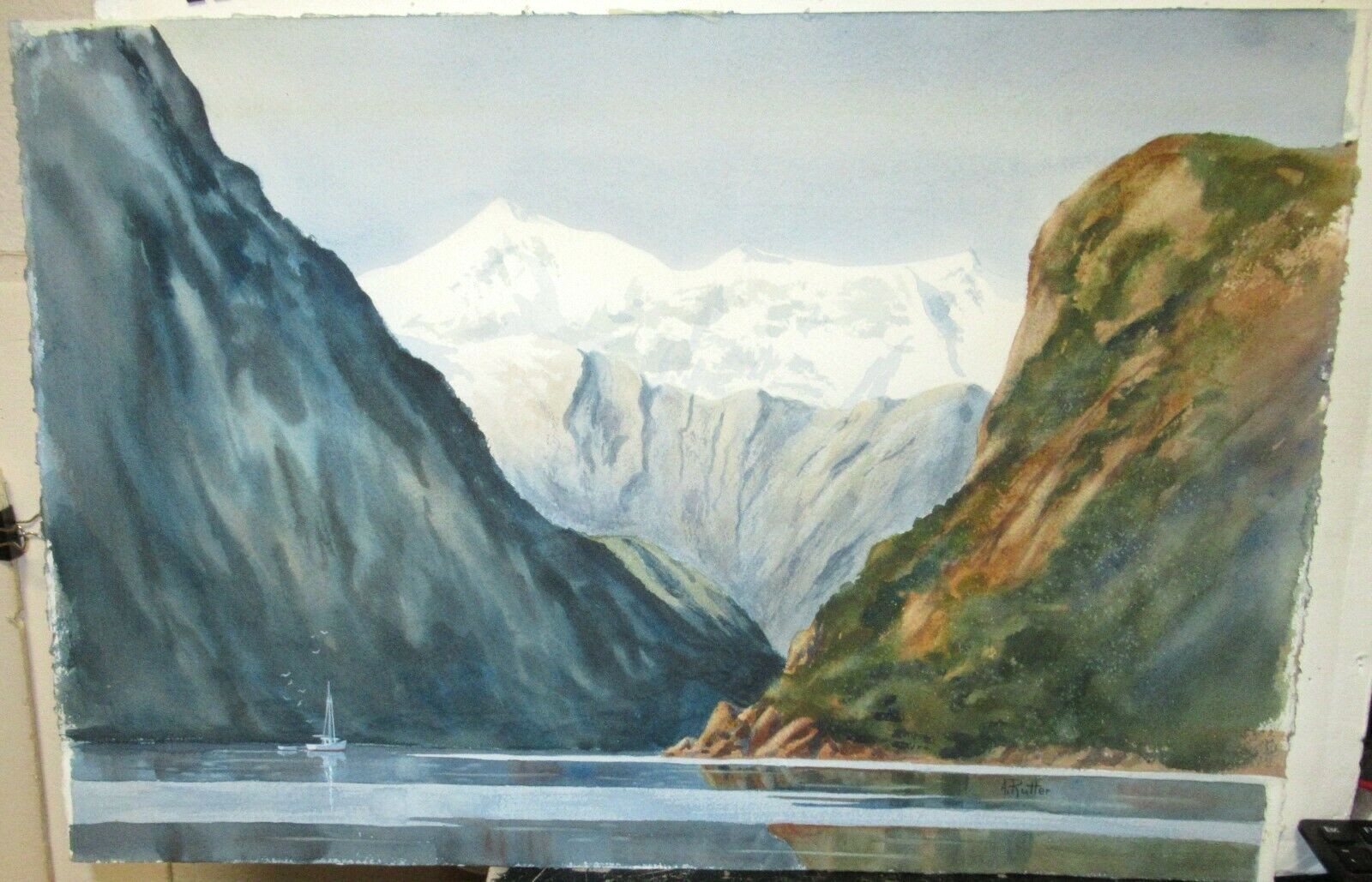 Ann Rutter | ANN RUTTER ORIGINAL WATERCOLOR COLORADO RIVER MOUNTAIN ...