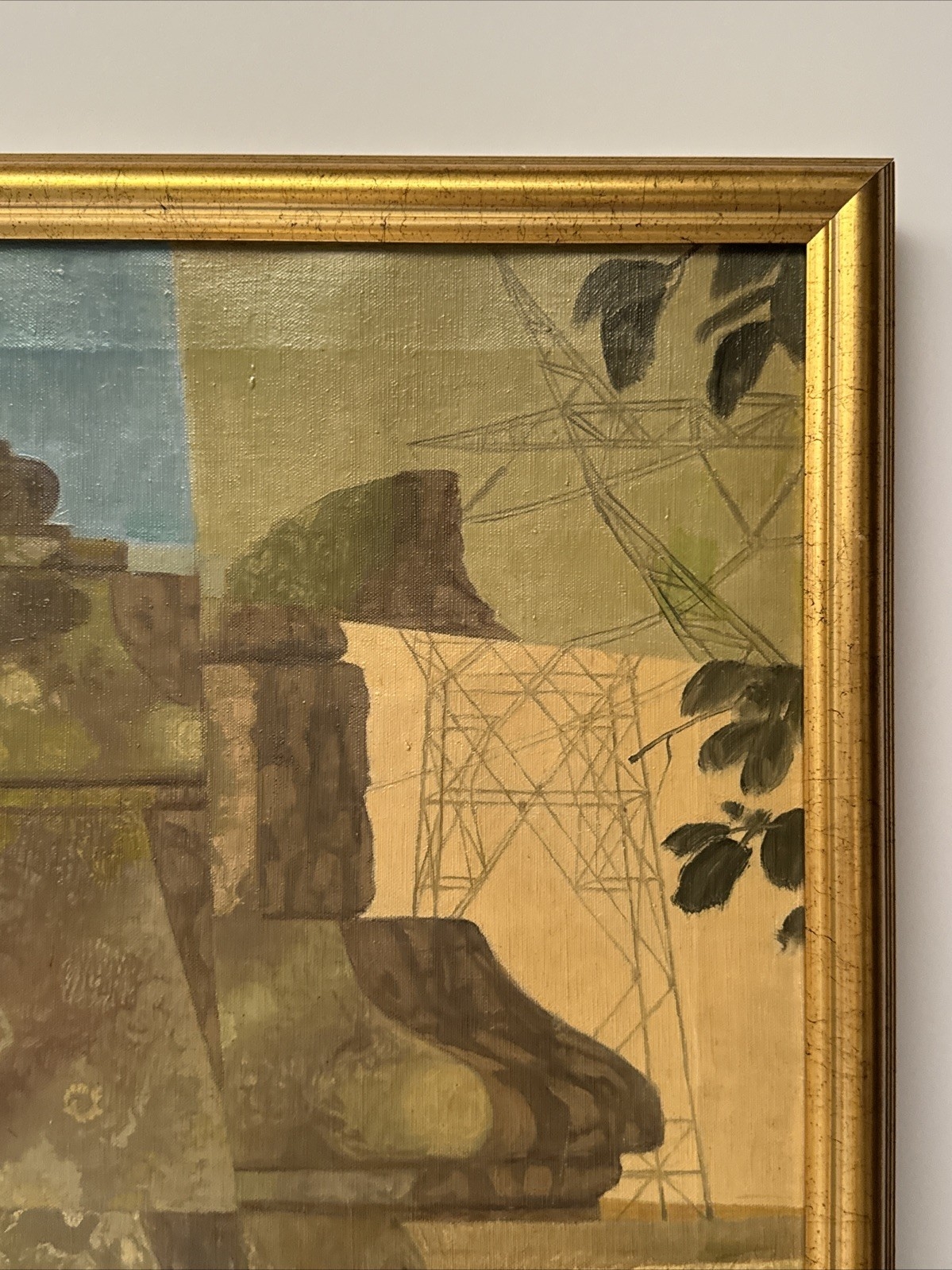 Douglas Gorsline | Landscape Farm Industrial Cubist Composition (1960 ...