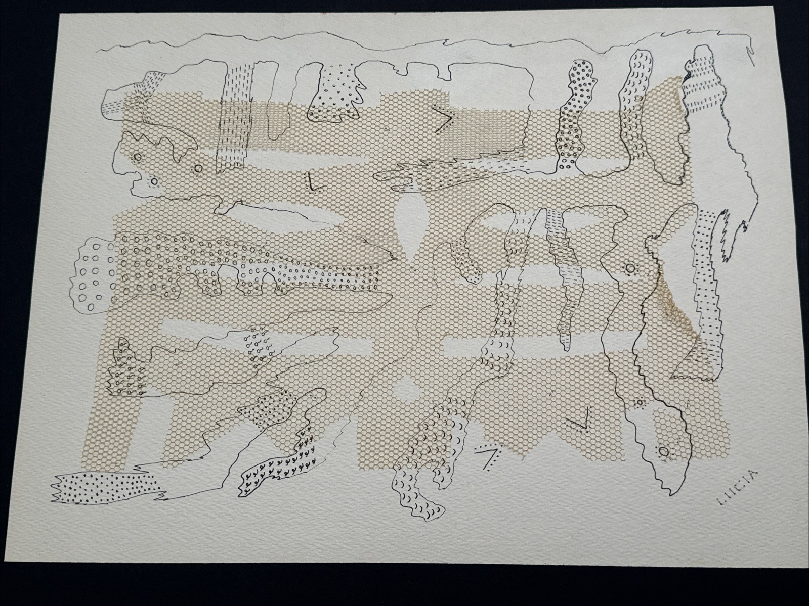 Lucia Stern | LUCIA STERN DRAWING MID CENTURY MODERN ABSTRACT EXHIBITED ...