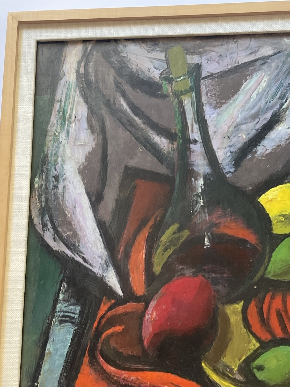 Harold Kramer | Mid Century Abstract Painting Cubist LISTED Antique ...