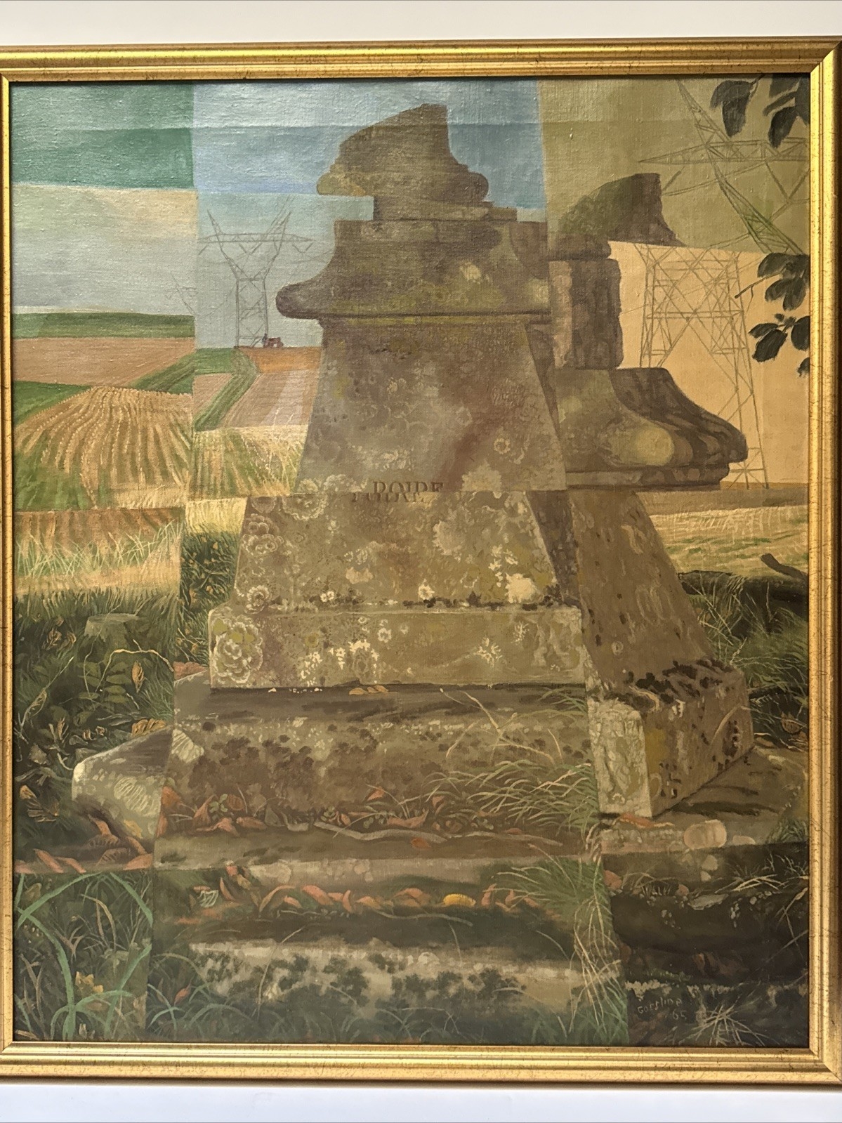Douglas Gorsline | Landscape Farm Industrial Cubist Composition (1960 ...