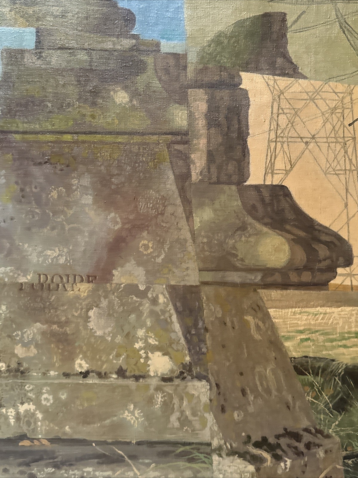 Douglas Gorsline | Landscape Farm Industrial Cubist Composition (1960 ...