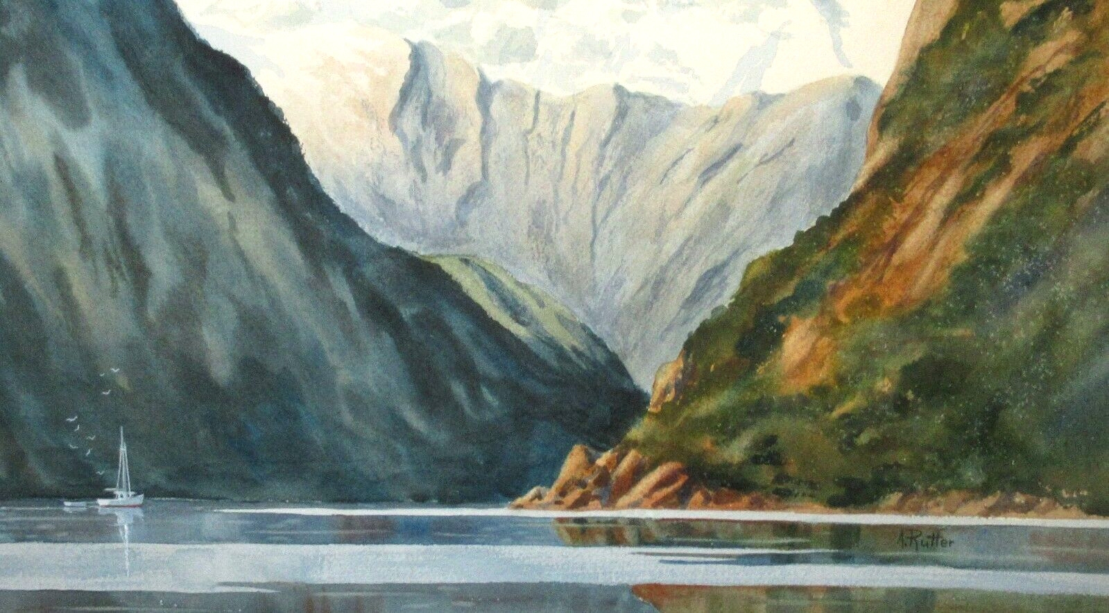 Ann Rutter | ANN RUTTER ORIGINAL WATERCOLOR COLORADO RIVER MOUNTAIN ...