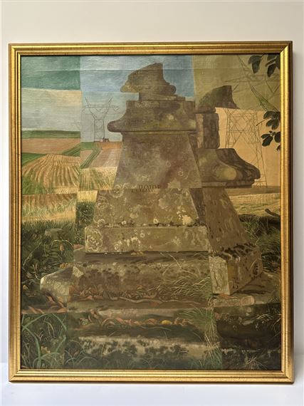 Douglas Gorsline | Landscape Farm Industrial Cubist Composition (1960 ...