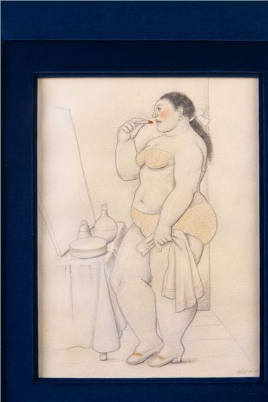 Fernando Botero | Young woman with lipstick; 2006 (2006) | MutualArt
