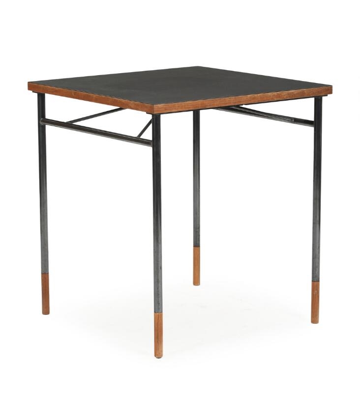 Finn Juhl | Square table with steel frame | MutualArt