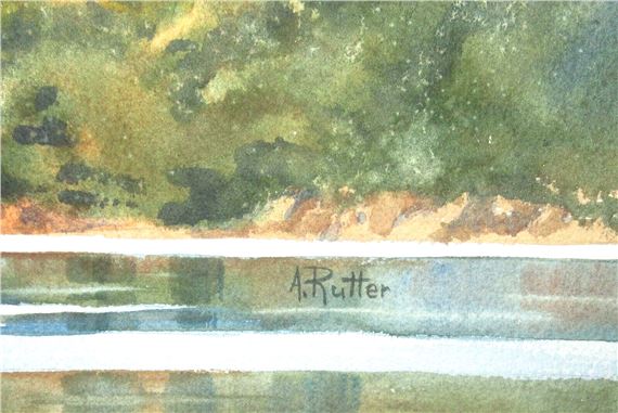 Ann Rutter | ANN RUTTER ORIGINAL WATERCOLOR COLORADO RIVER MOUNTAIN ...