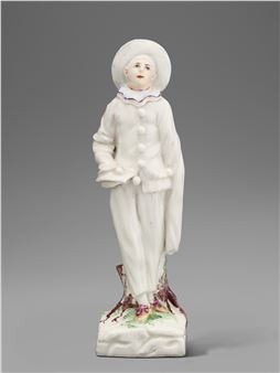 A MENNECY COMMEDIA DELL'ARTE FIGURE OF PIERROT