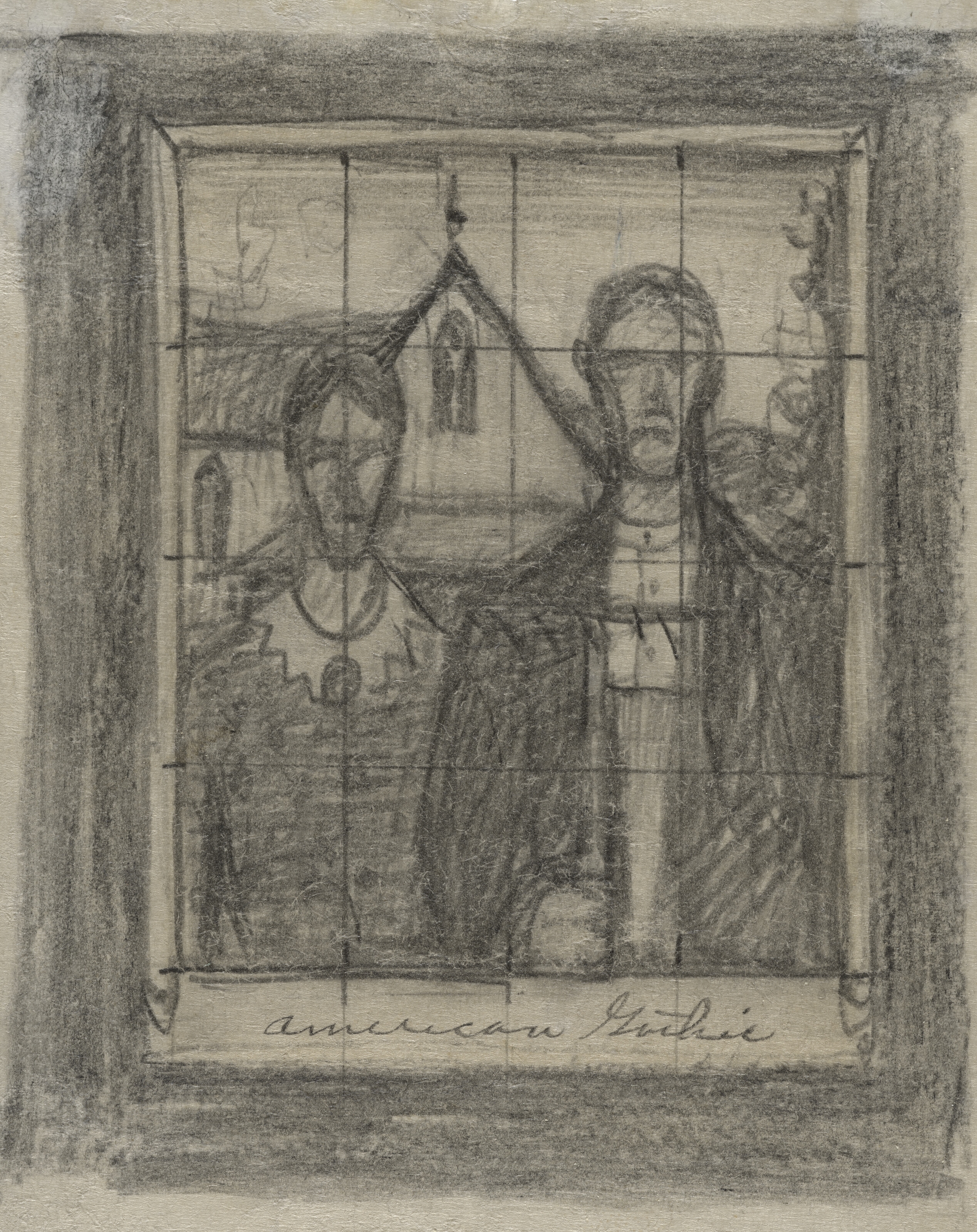 Grant Wood | Study for American Gothic (1930) | MutualArt