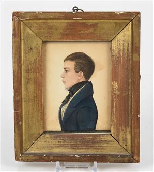 An American Portrait Miniature - American School, 19th Century