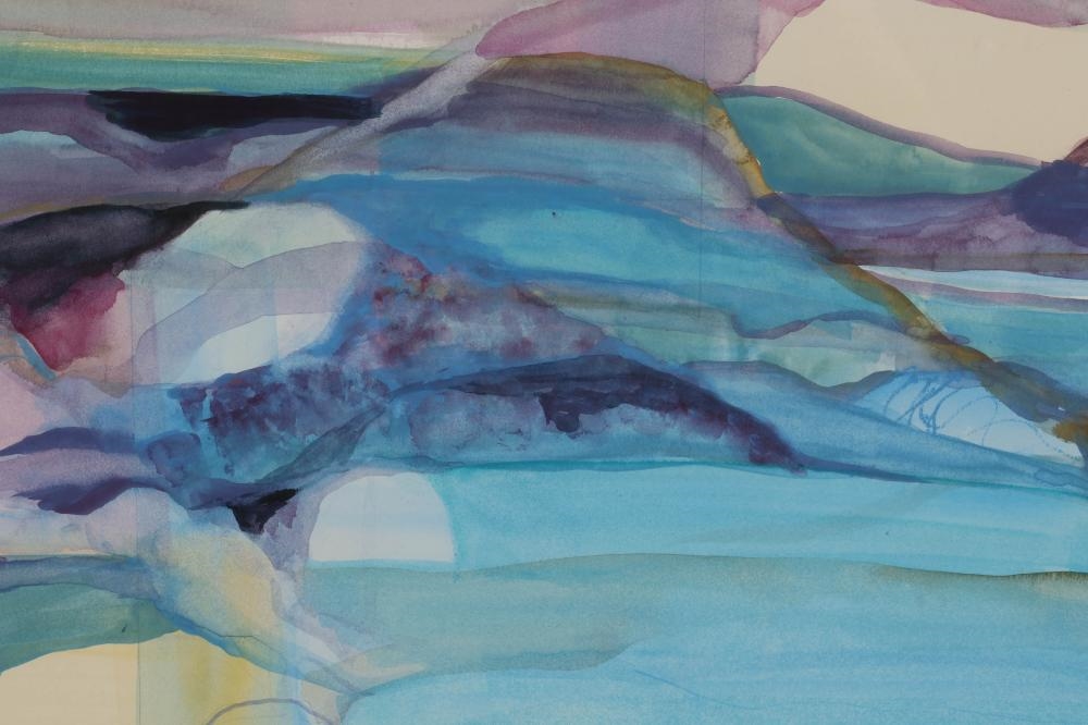 Contemporary School | Contemporary Abstract Landscape Watercolor SIGNED ...