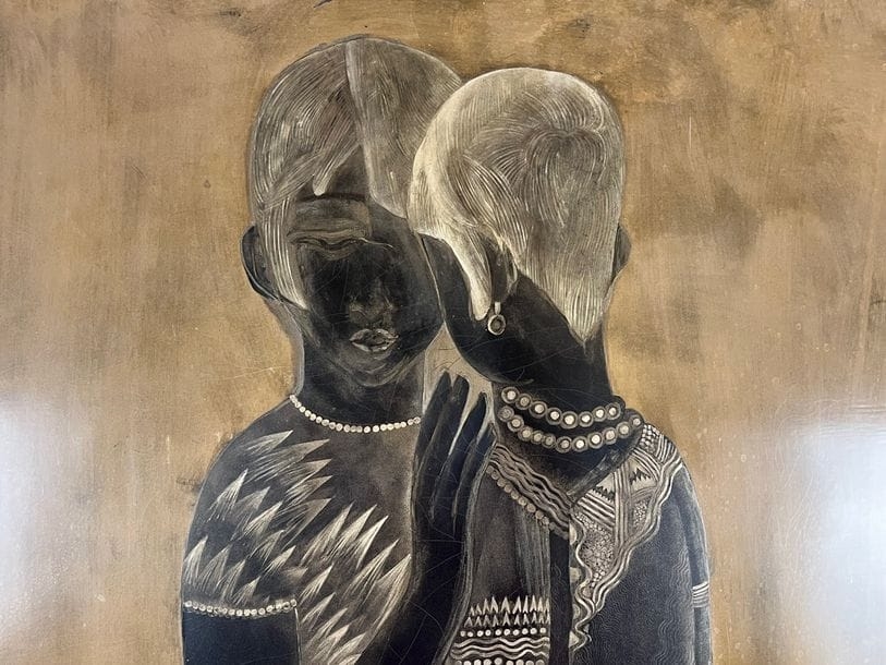 Jean Dunand | Jeune duo à genoux | MutualArt