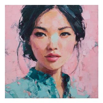 Pink Serenity – Asian Woman Portrait - Yun Sē