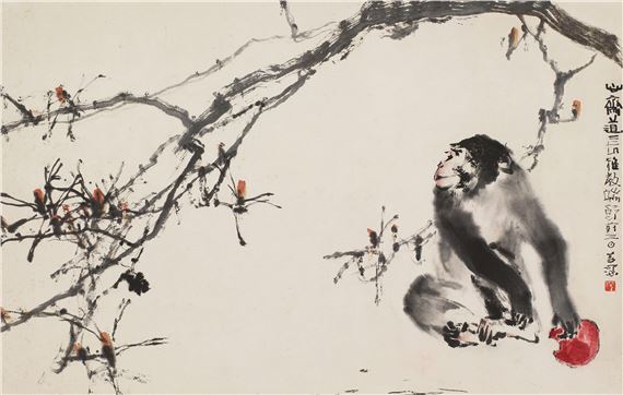 yang-shanshen-monkey-and-peach-mutualart