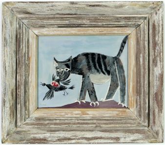 GATTO CHE ADDENTA UN UCELLO