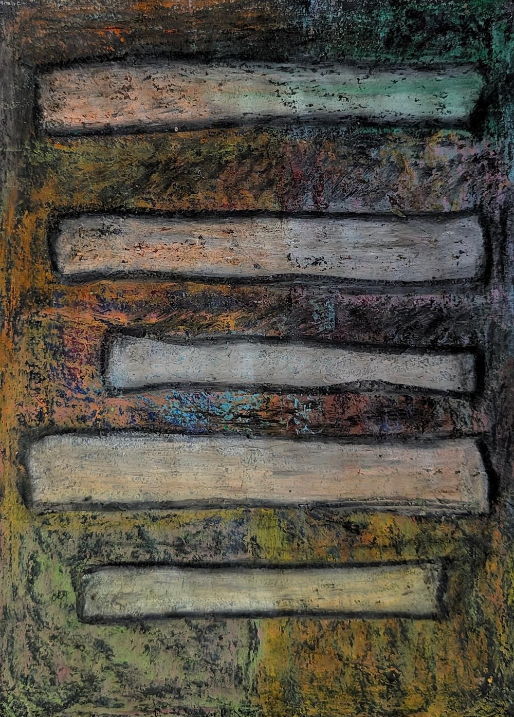 Friend | Neo-Expressionist Oil Pastel Painting, Signed FRIEND 84 NYC ...