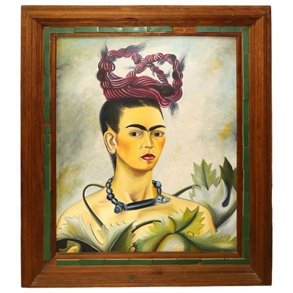 Frida Kahlo | 'Self portrait with Small Monkey' | MutualArt