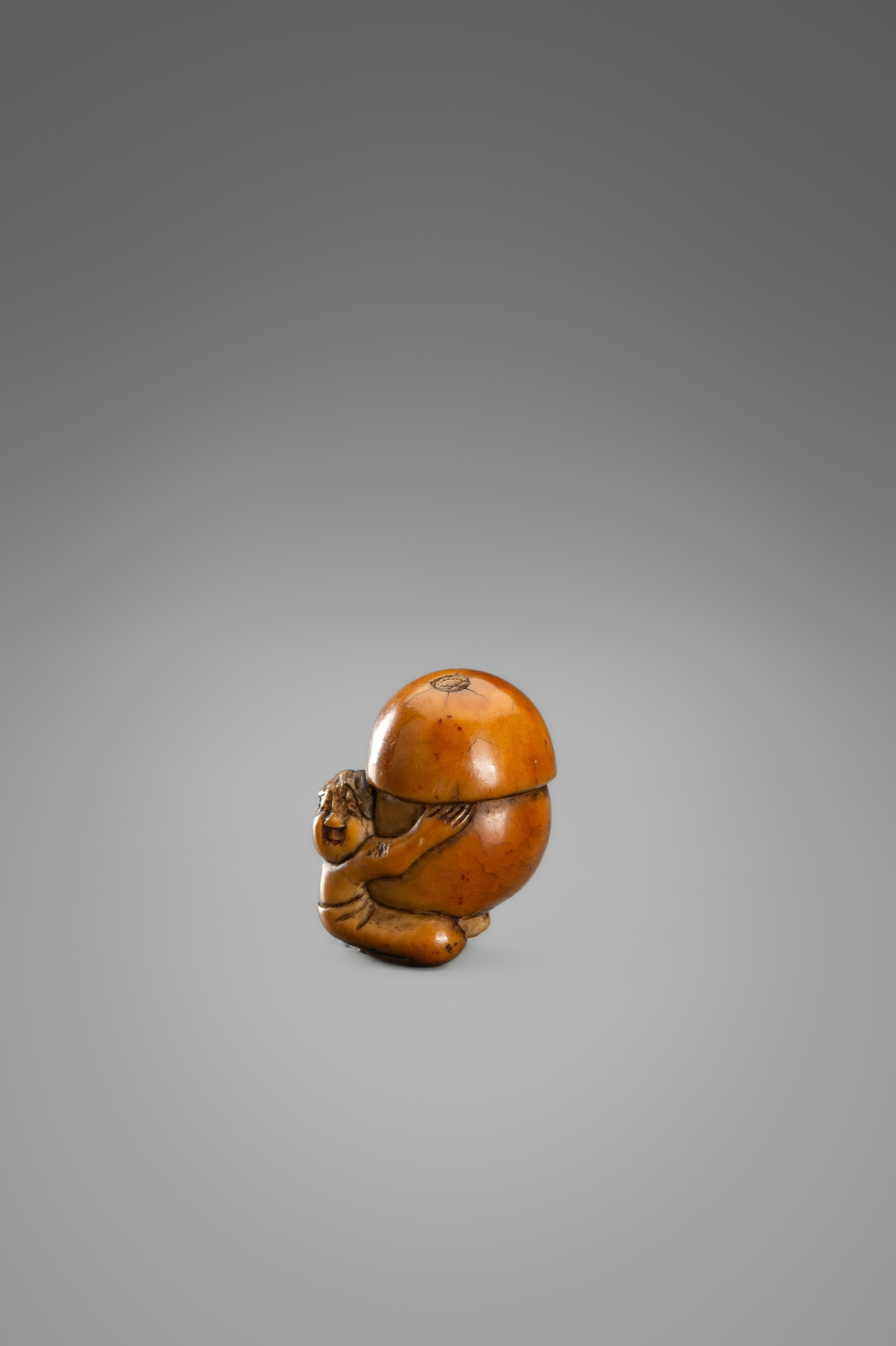 Japanese School, 19th Century | A Corozo Shunga Netsuke Depicting an ...