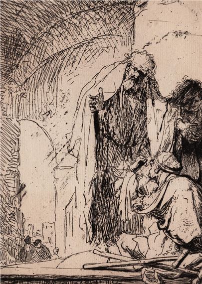 Rembrandt van Rijn | Peter and John at the Gates of the Temple (1880 ...