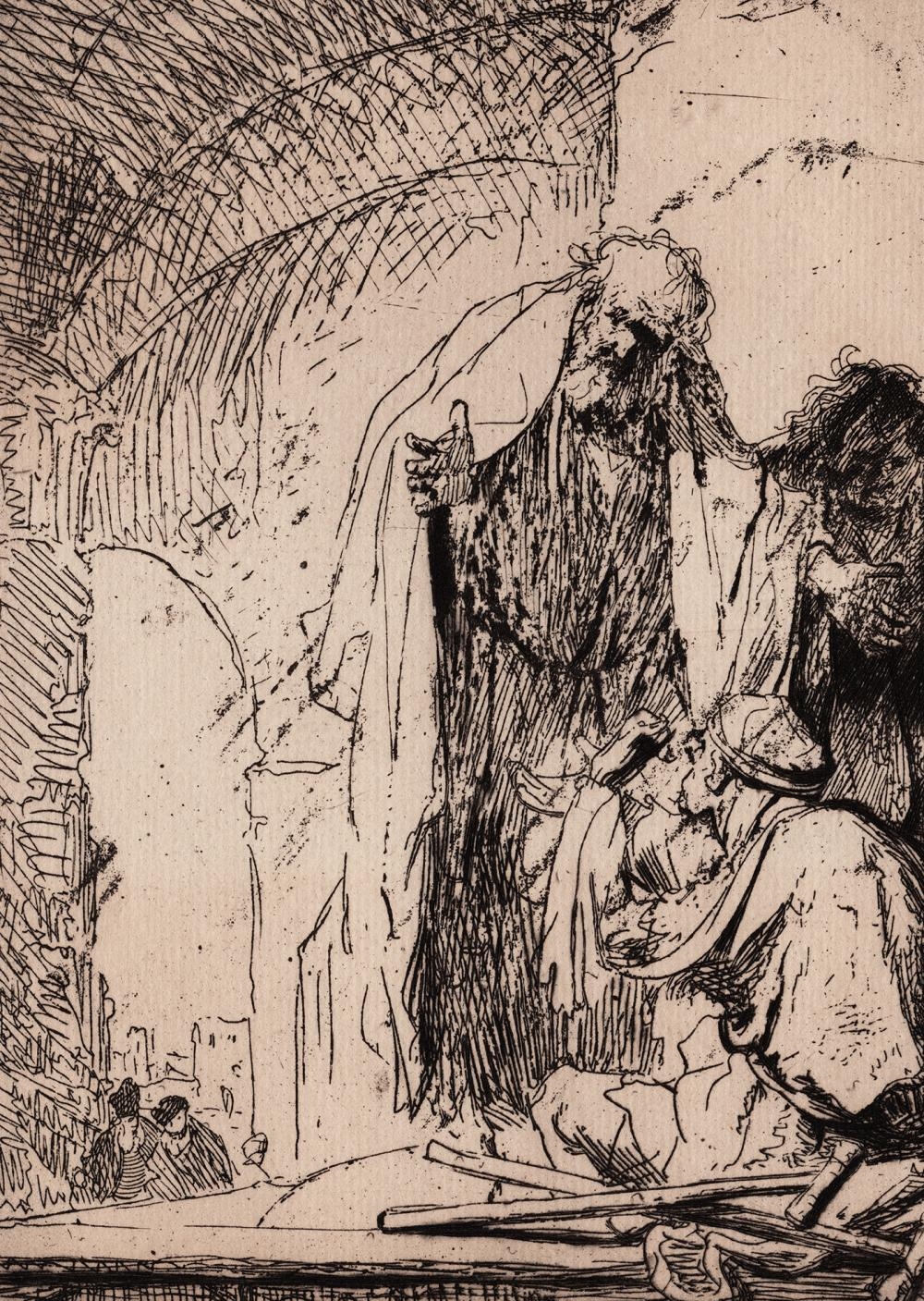 Rembrandt van Rijn | Peter and John at the Gates of the Temple (1880 ...