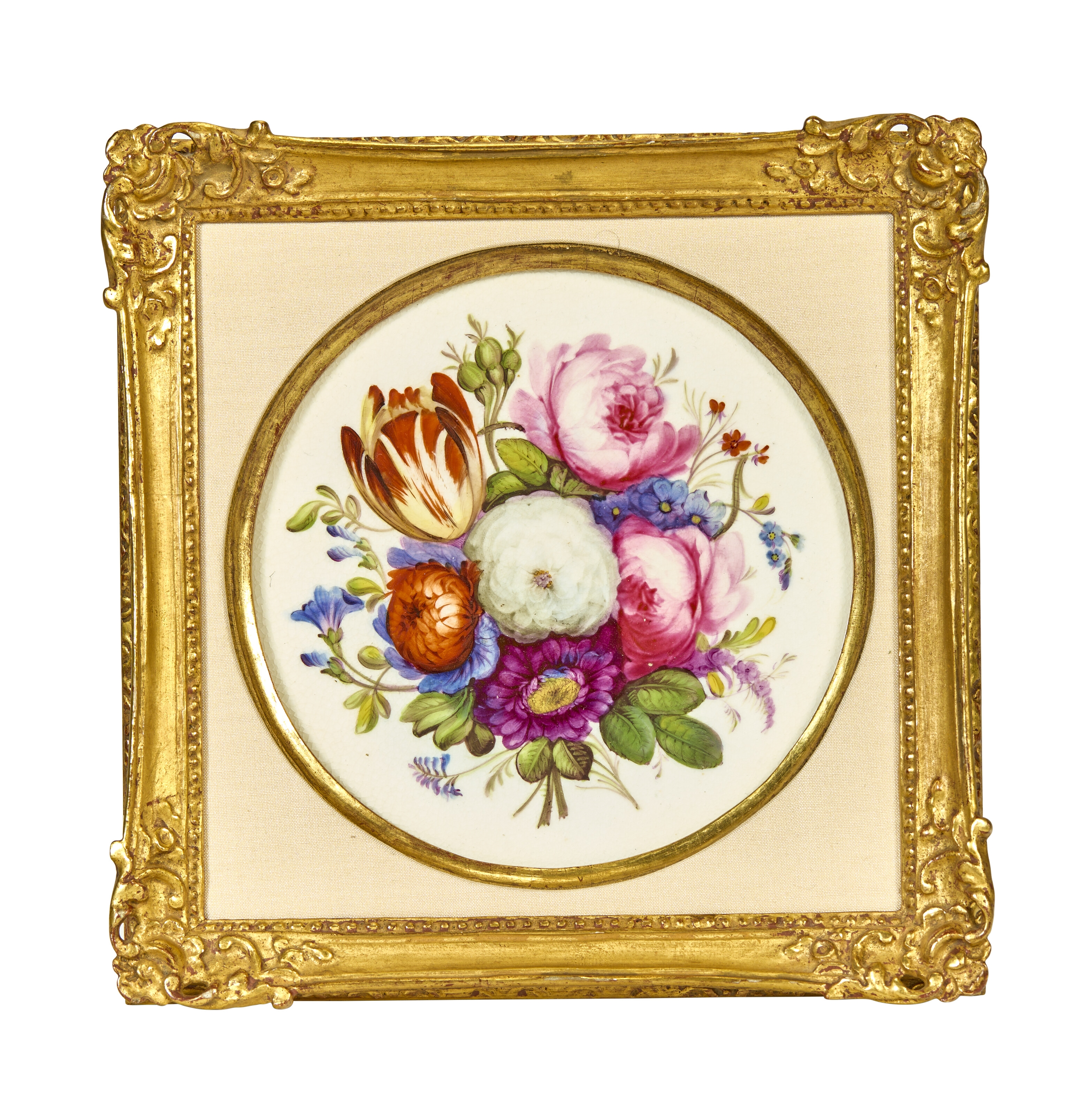 English School, 19th Century | A PAIR OF ENGLISH PORCELAIN CIRCULAR ...