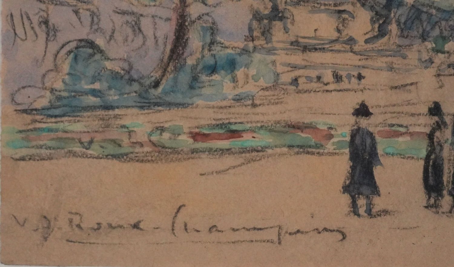 Joseph Victor Roux-Champion | Stroll in the Luxembourg Gardens (1925 ...