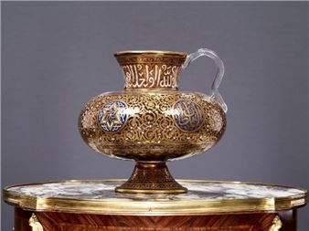 A RARE 19TH CENTURY ENAMELLED GLASS VASE FOR THE ISLAMIC MARKET - Philippe Joseph Brocard