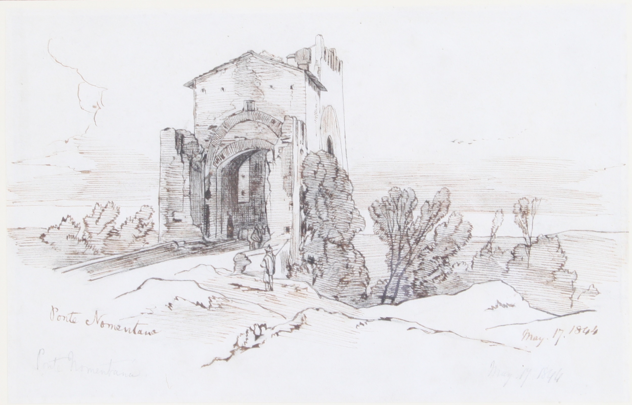 Edward Lear | Ponte Nomentano near Rome (1844) | MutualArt