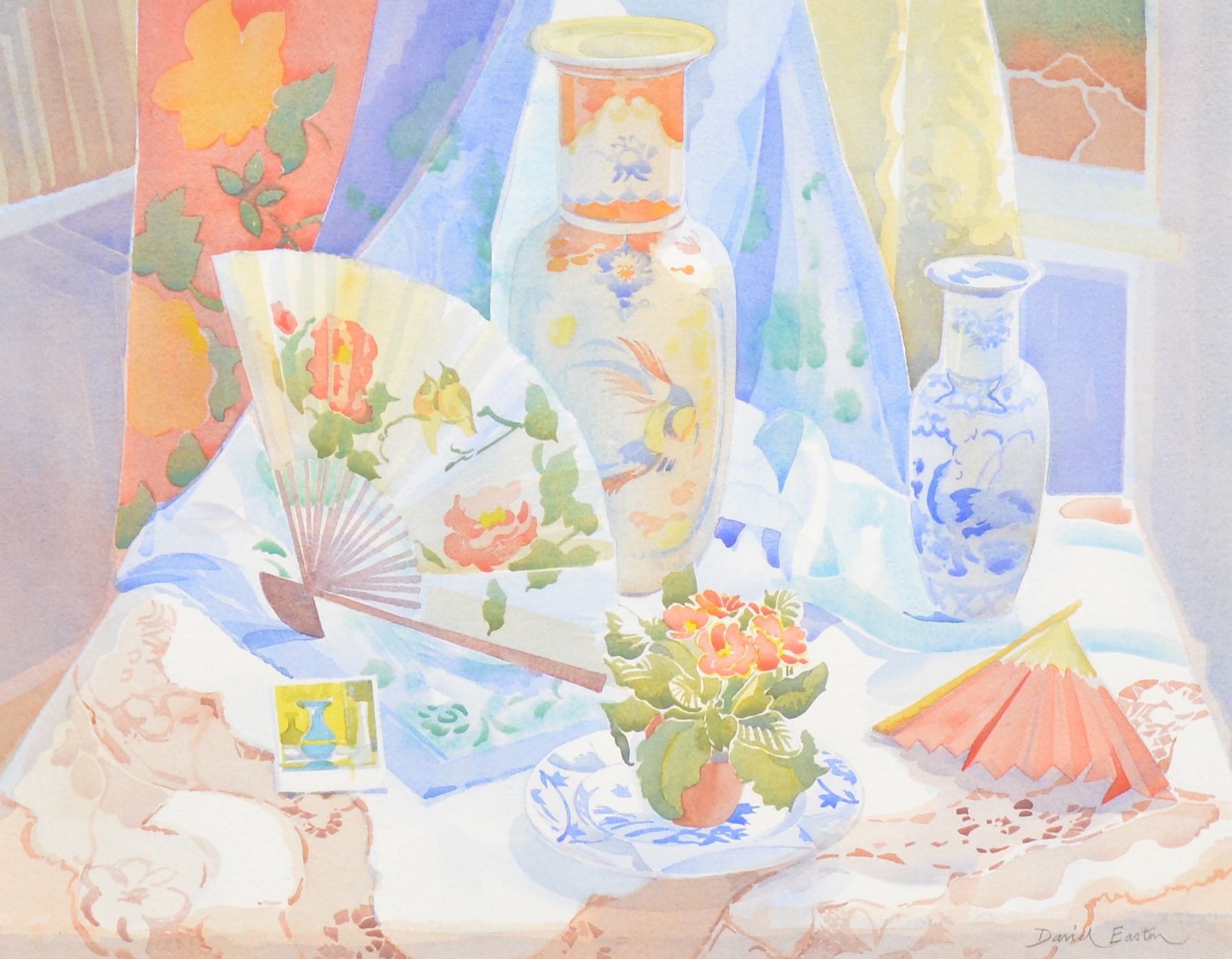 David Easton | Still Life with Fans | MutualArt