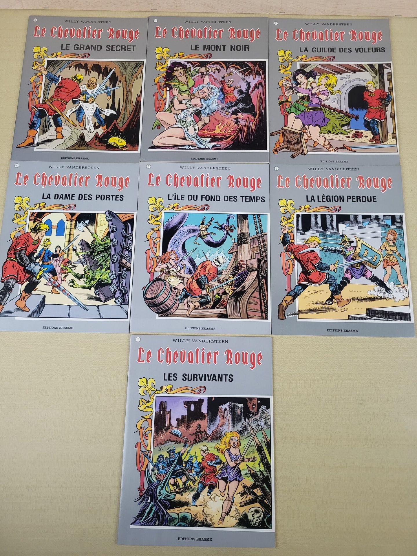 Willy Vandersteen | Le chevalier rouge 1, 2, 3, 4, 9, 10 and 11 (1984 ...