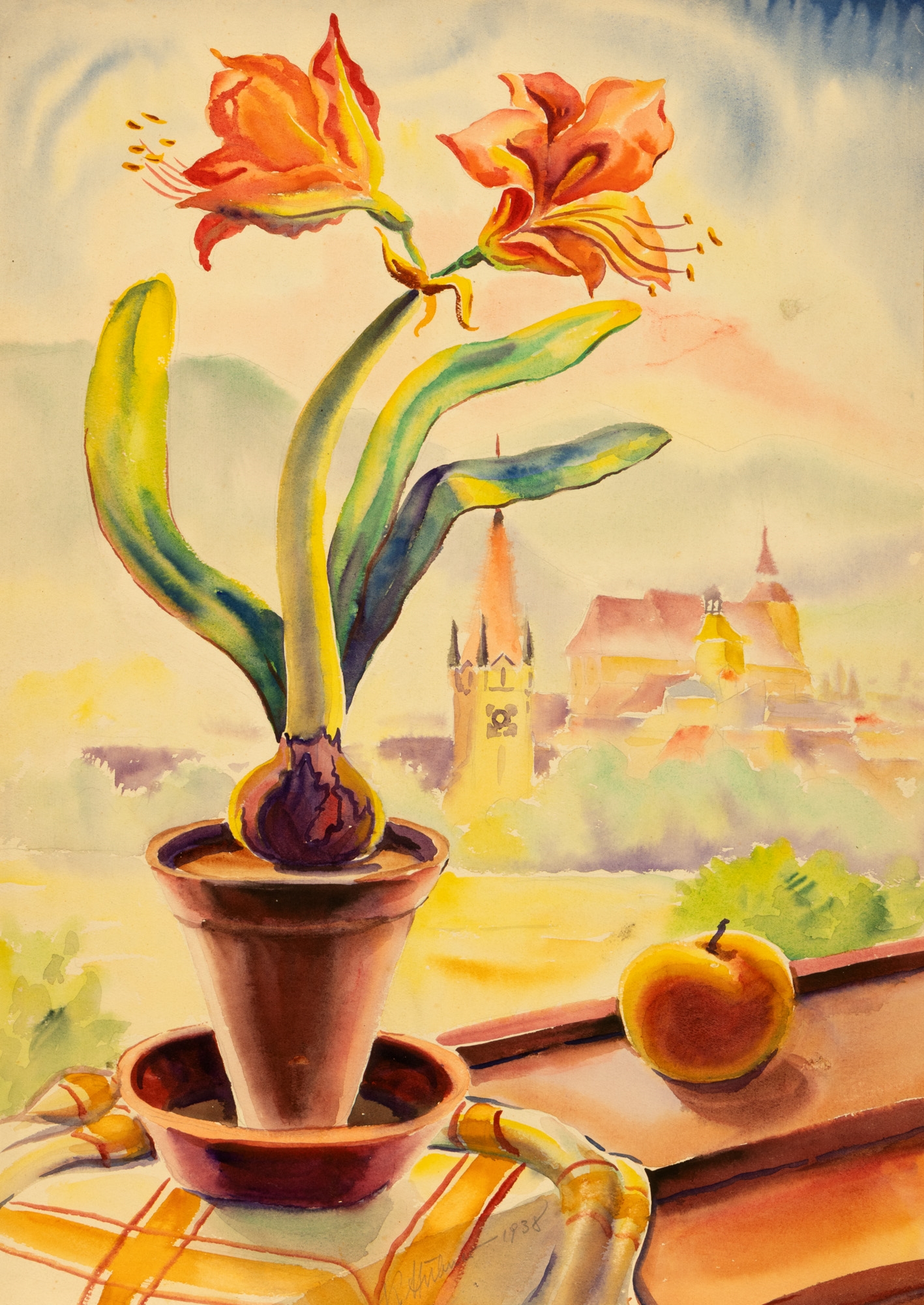 Carol Hübner | Lilies at the Window (1938) | MutualArt