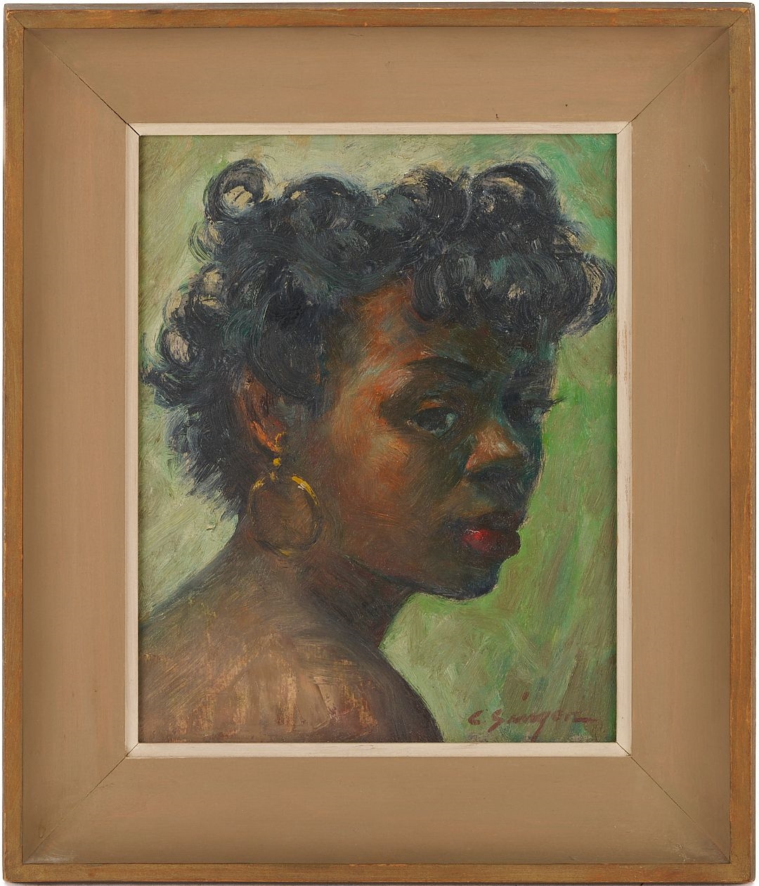 Clyde Singer | Clyde Singer O/C Portrait of an African American Woman ...