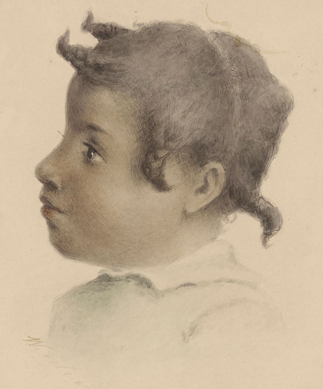 Maria Howard Weeden | Watercolor portrait painting depicting a young ...